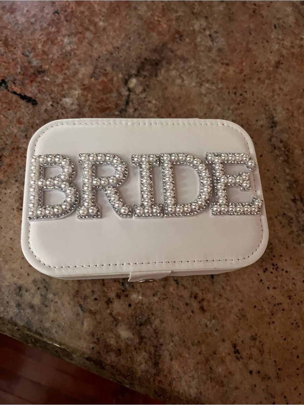 Bride White Beaded Clutch - Bridal Accent accessory holder